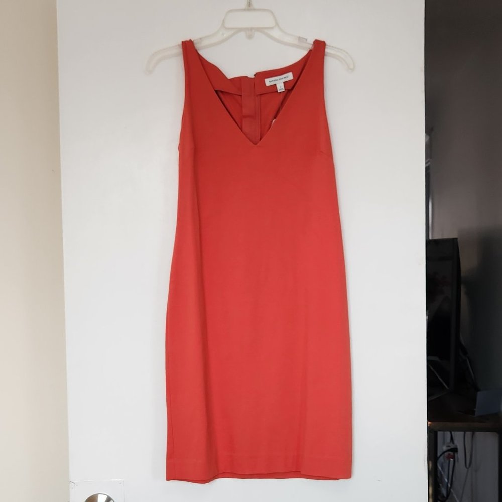 NWT Banana Republic Orange V-Neck Sleeveless Dress - 2